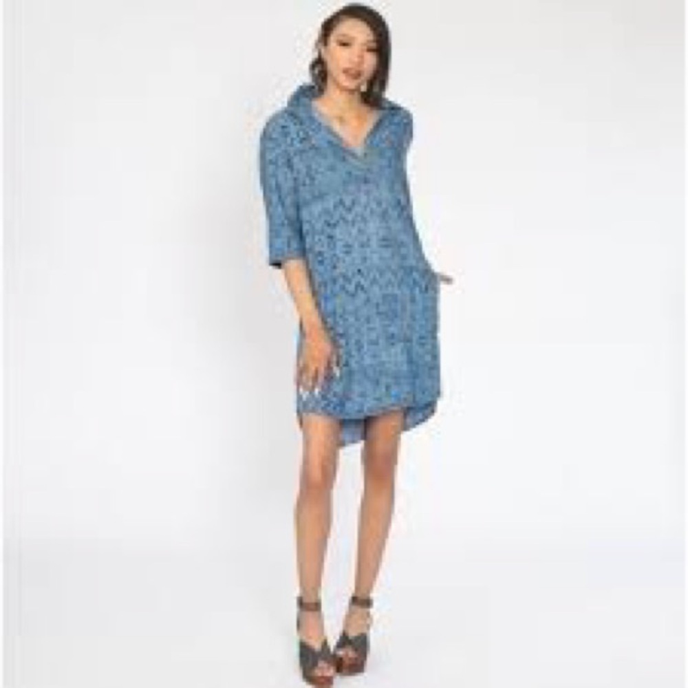Anthropologie Blue Midi Dress